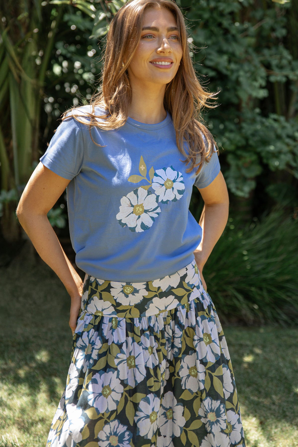Classic Tee Denim Monet's Garden