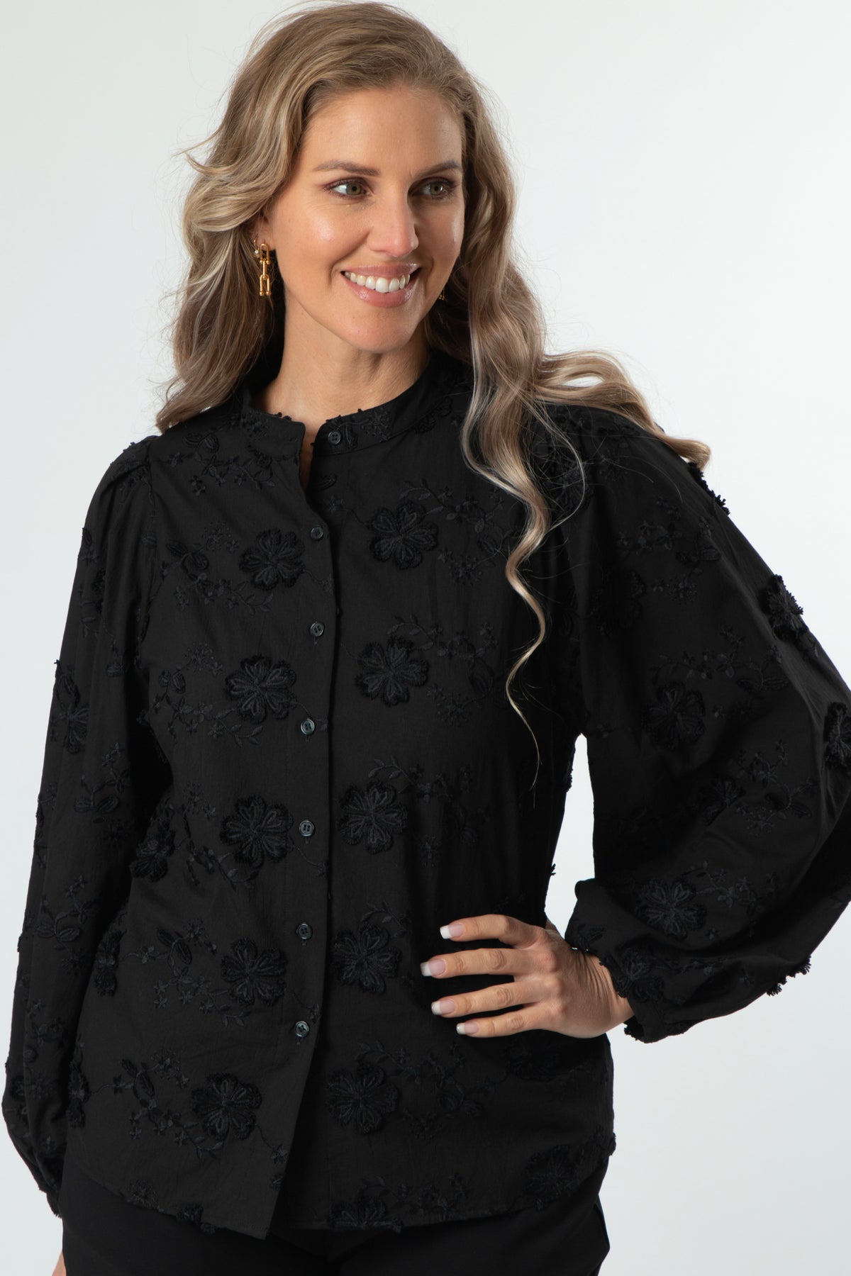 Greer Blouse Black - PREORDER DELIVERY EARLY APRIL