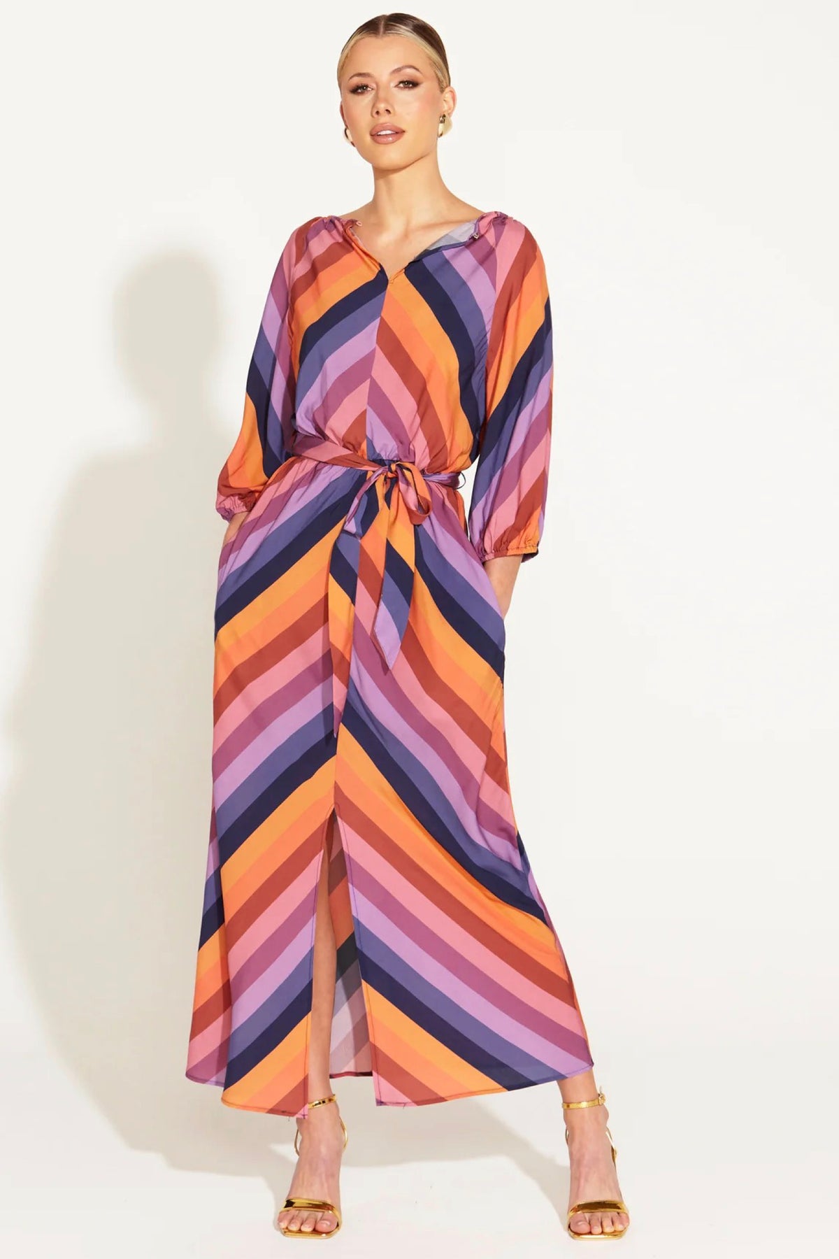 Sunset Dream Tie Waist Midi Dress