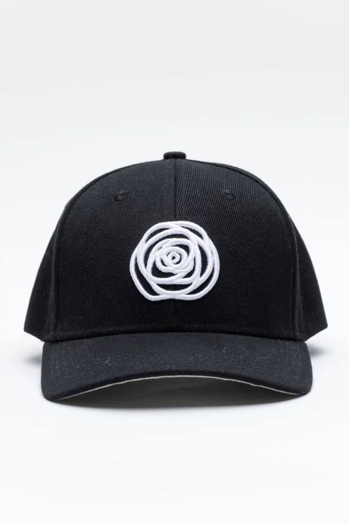 Baseball Cap Black With White Logo On Front And Back