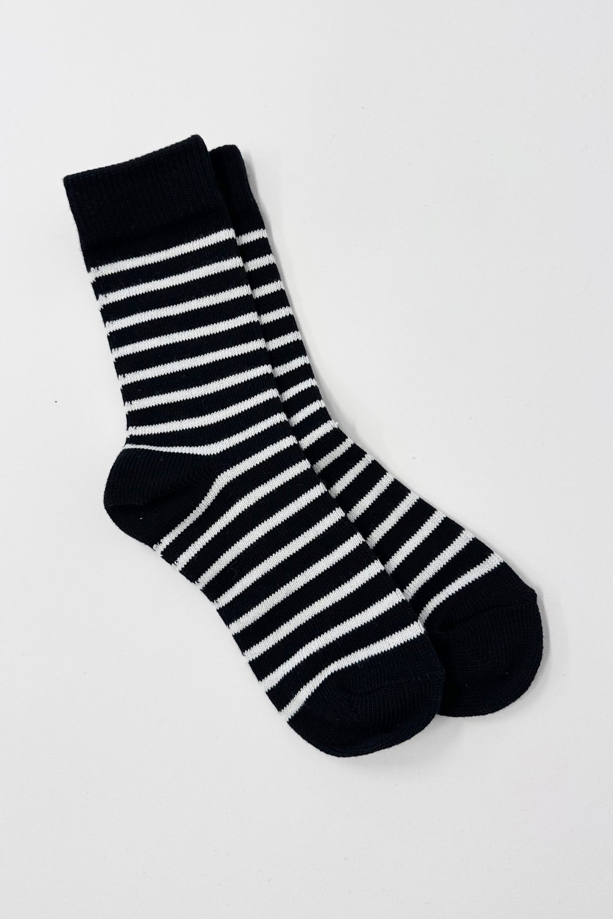 Black With White Stripe Socks