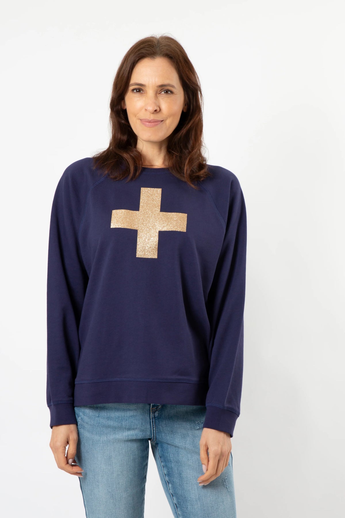 Everyday Sweater Navy Gold