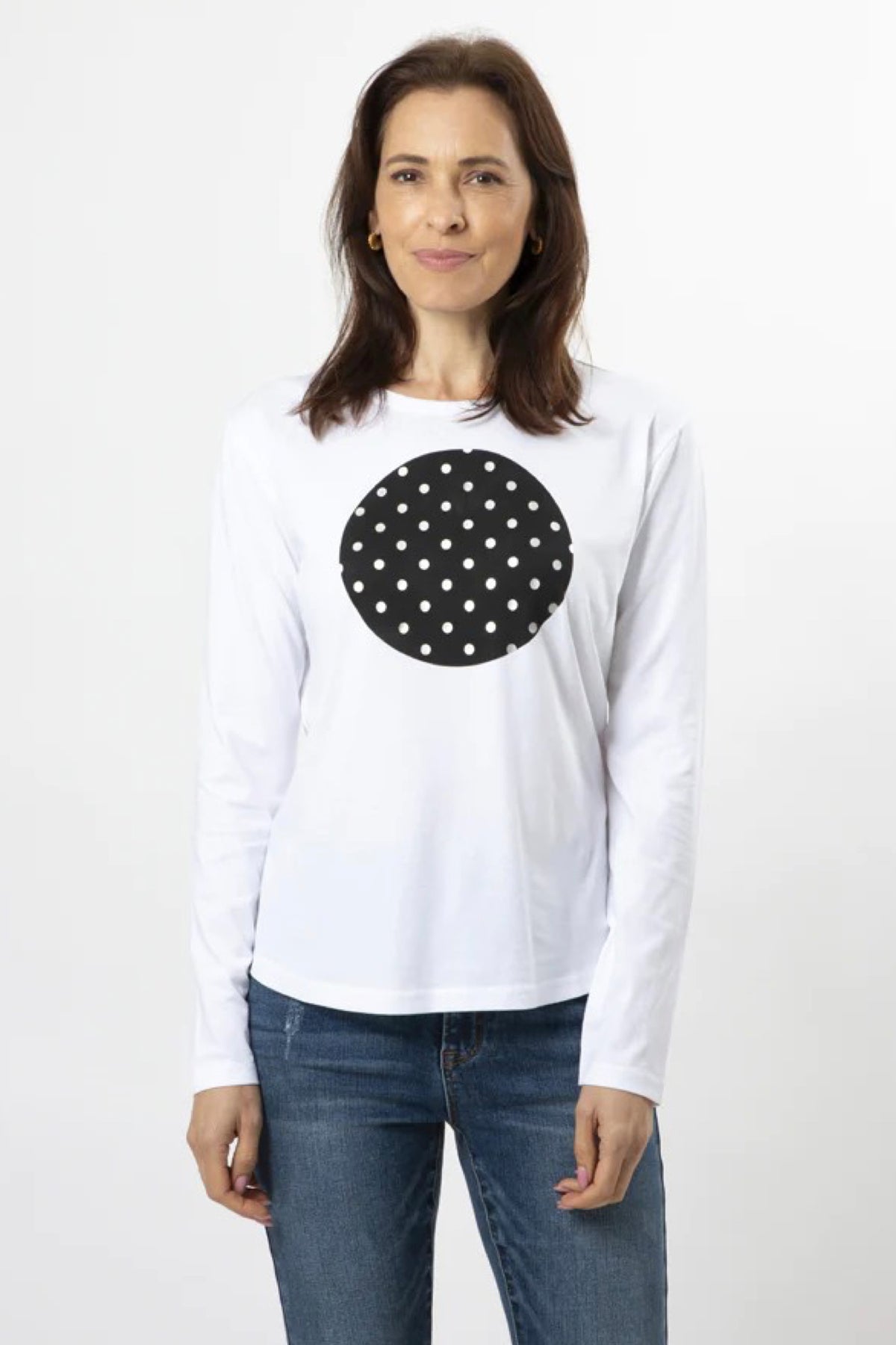 LS Tee White Black Pearl Spot - PREORDER DELIVERY EARLY APRIL