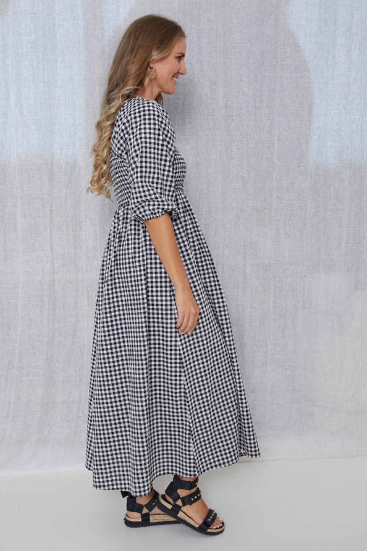 Sherry Dress Black/ White Gingham