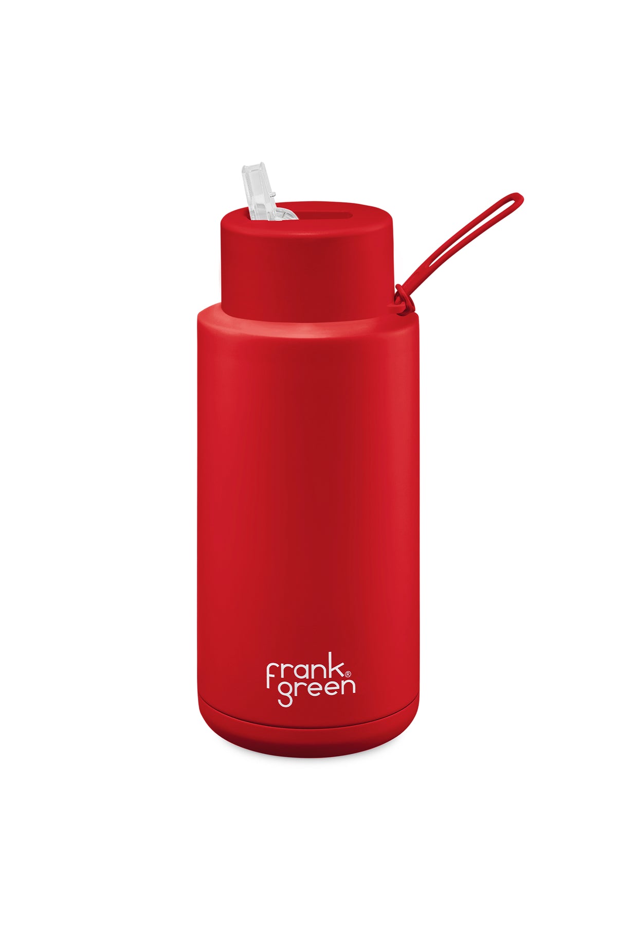 34oz Stainless Steel Reusable Bottle Atomic Red With Straw Lid