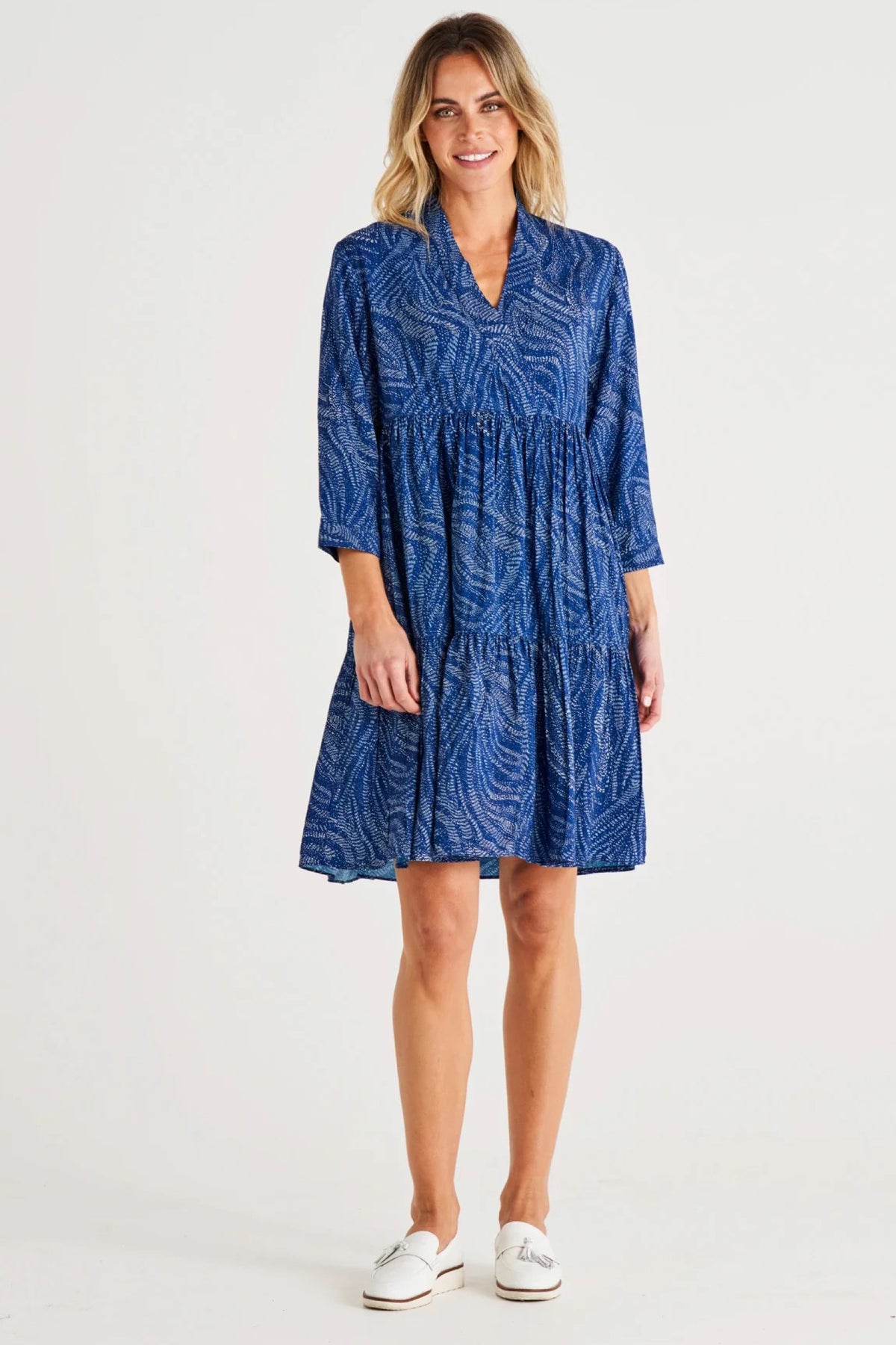 Georgiana Dress Blue Print