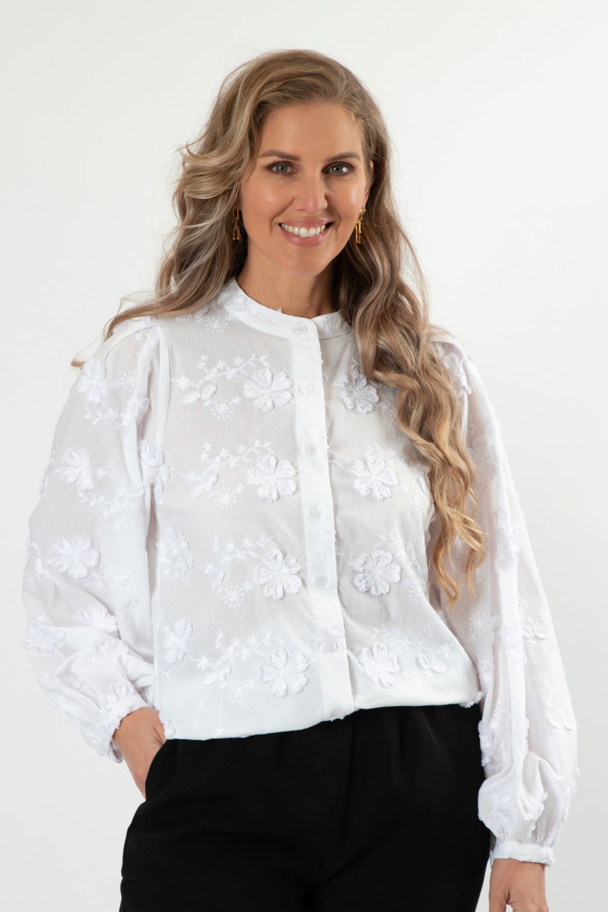 Greer Blouse White - PREORDER DELIVERY EARLY APRIL