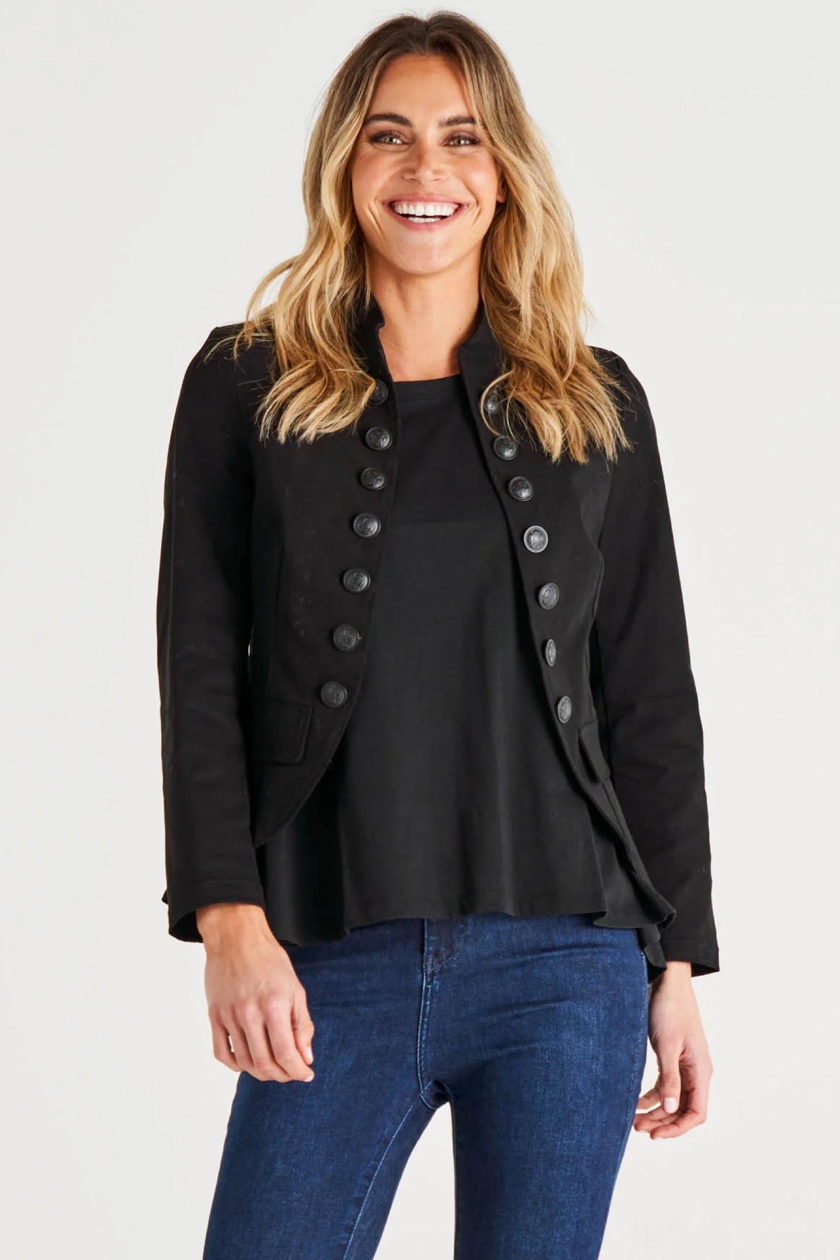 Stacey Military Jacket Black