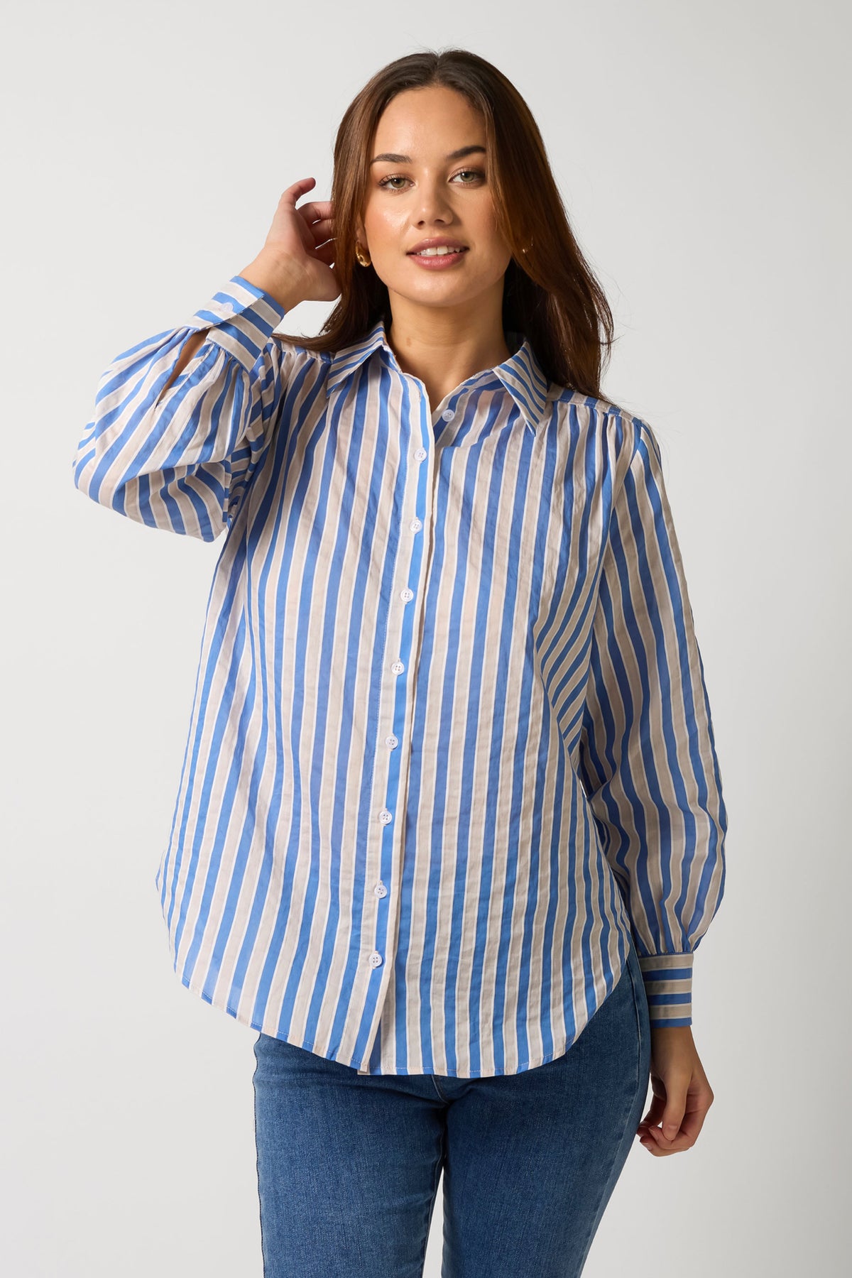 Emmery Shirt Cobalt Stripe