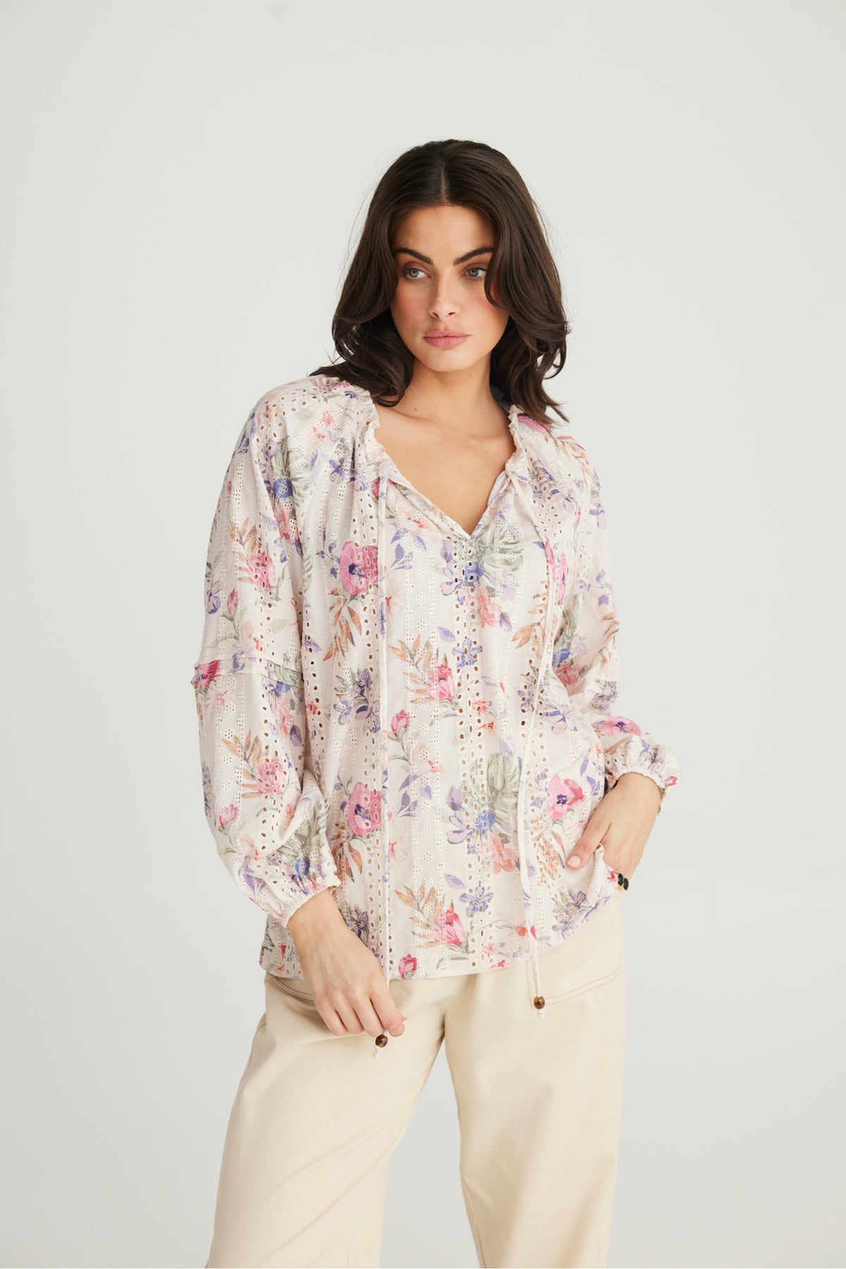 Billy Ray Top Floral Broderie