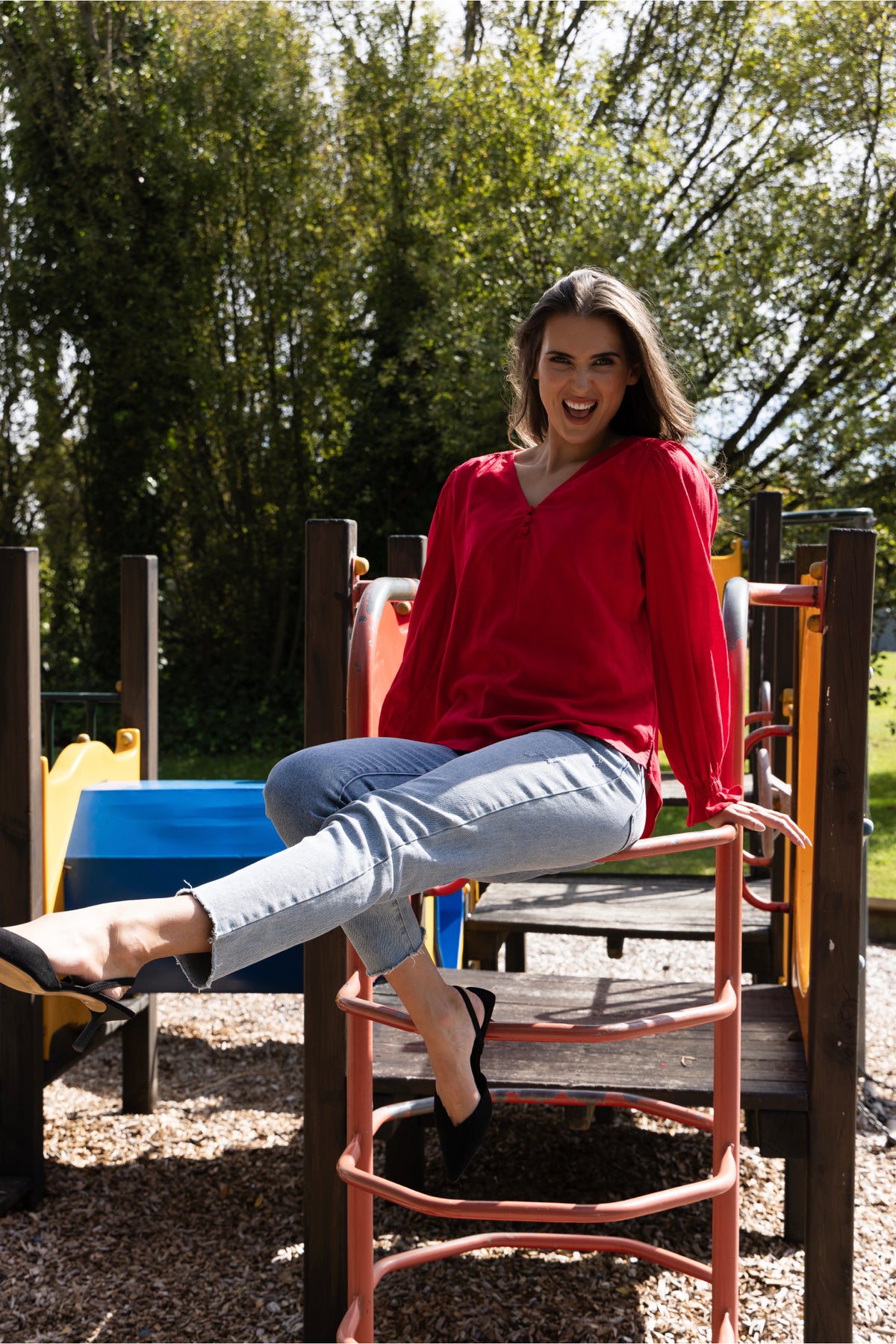Valerie V Neck Raspberry - PREORDER DELIVERY