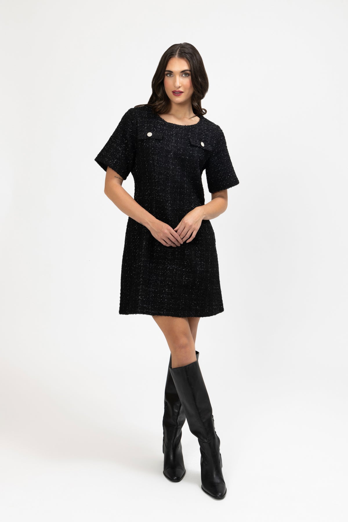 Coco Dress Black Texture - PREORDER DELIVERY