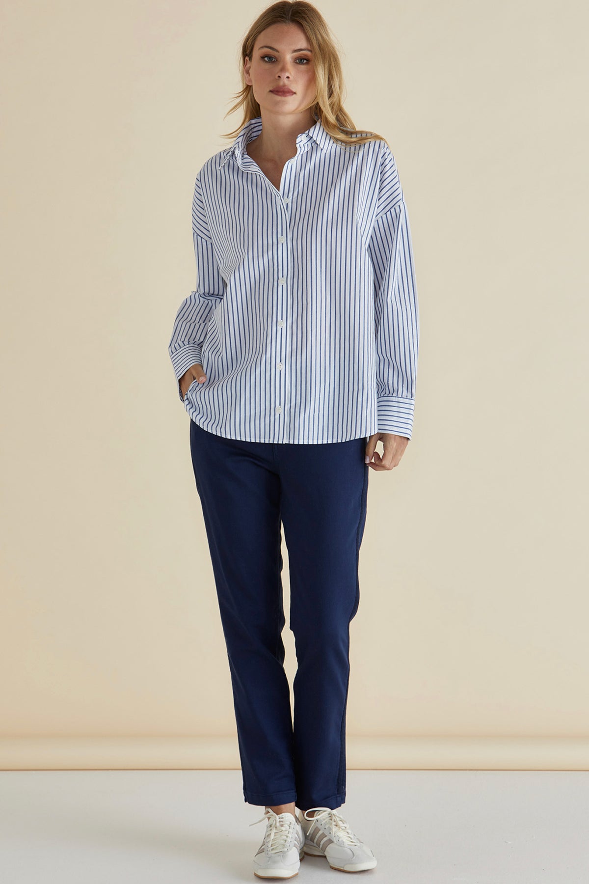 Artemis Shirt Blue Lurex Stripe