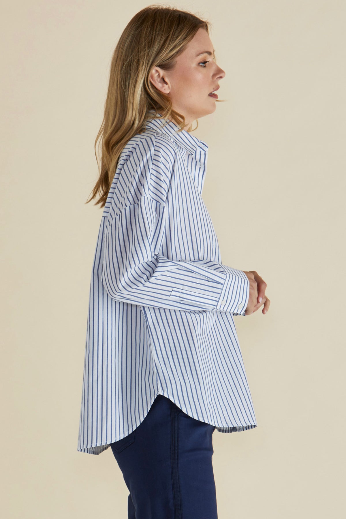 Artemis Shirt Blue Lurex Stripe
