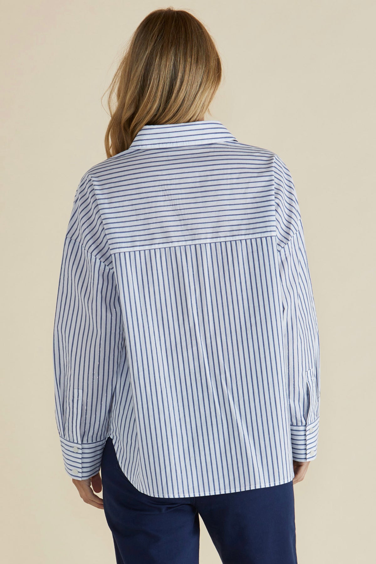 Artemis Shirt Blue Lurex Stripe