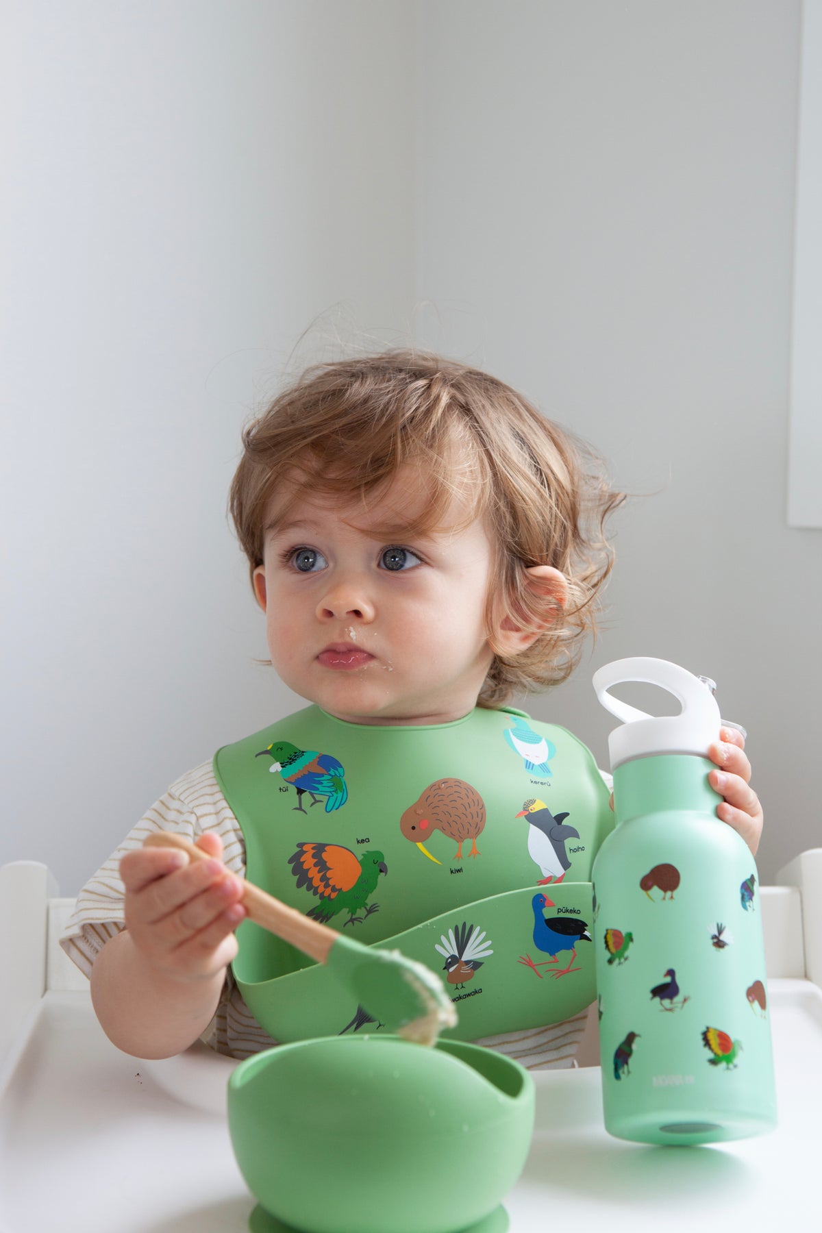 Silicone Bib NZ Birds
