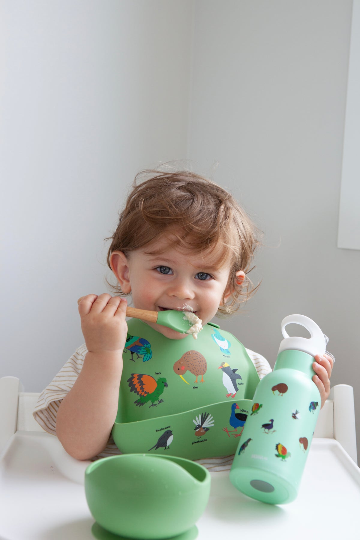 Silicone Bib NZ Birds