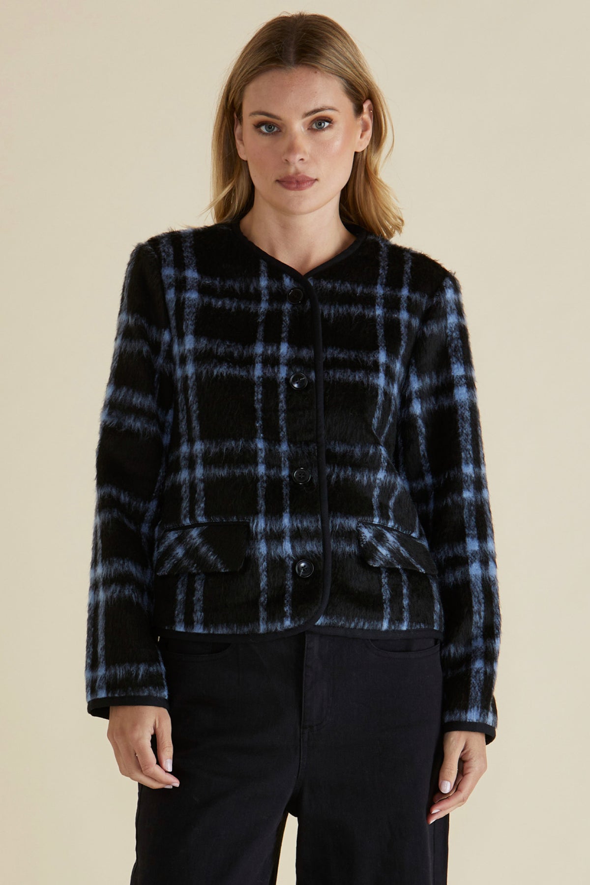 Charlie Check Jacket Blue Check