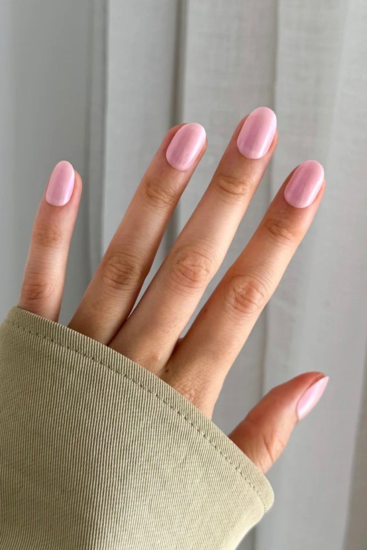 Baby Pink Shimmer Nails (Gel)