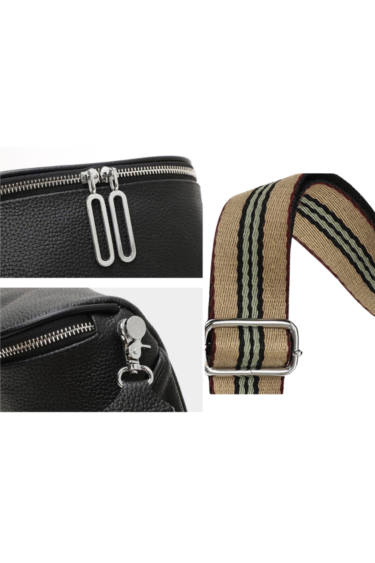 Lilly Leather Cross Body Bag Black