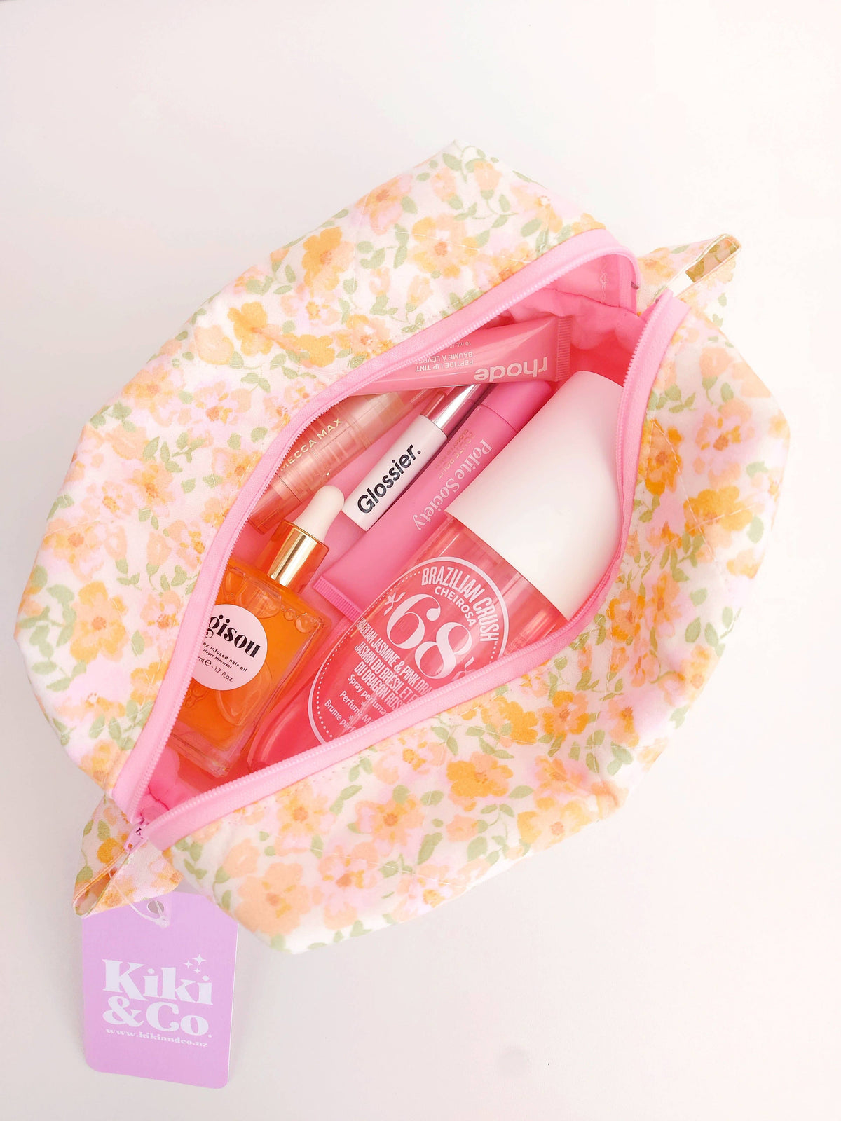 Quilted Makeup Bag Camellia