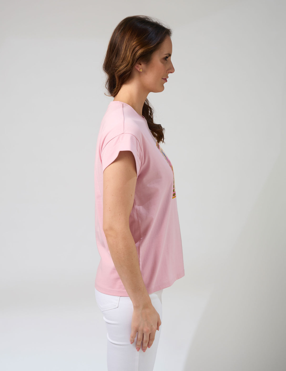 Cuff Tee Mauve Jardin Tile