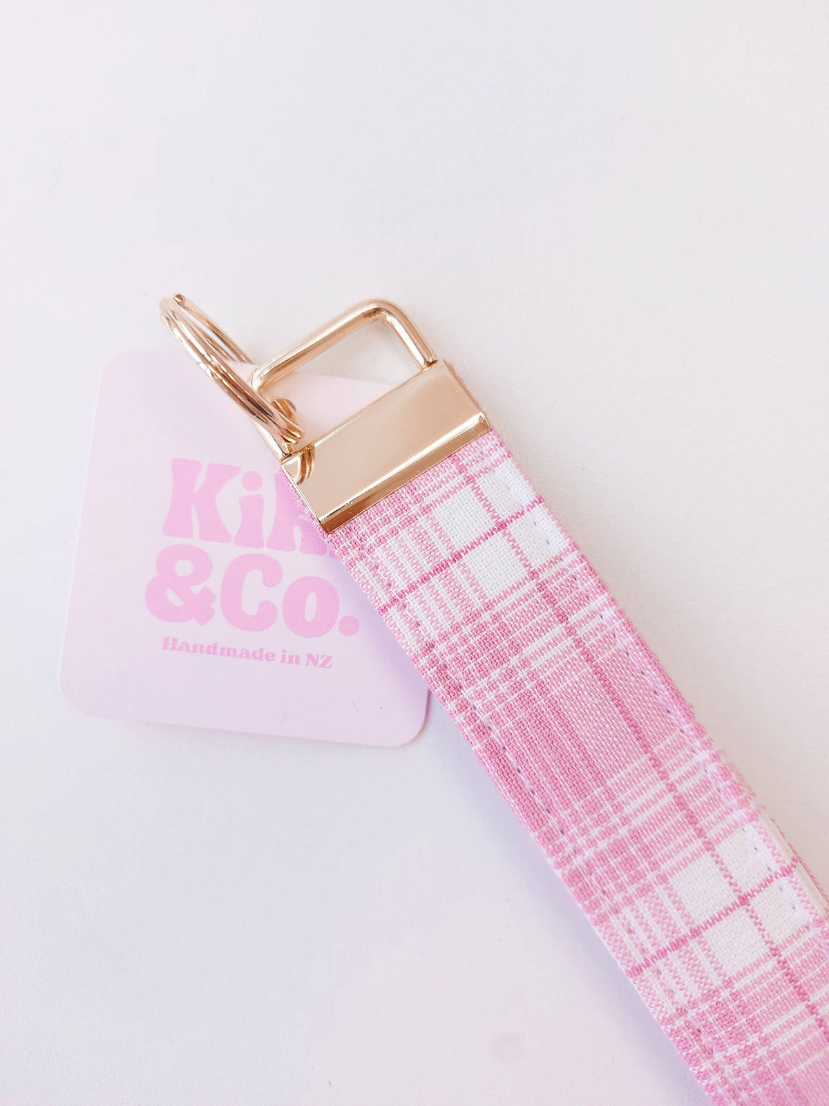 Keychain Pink Check