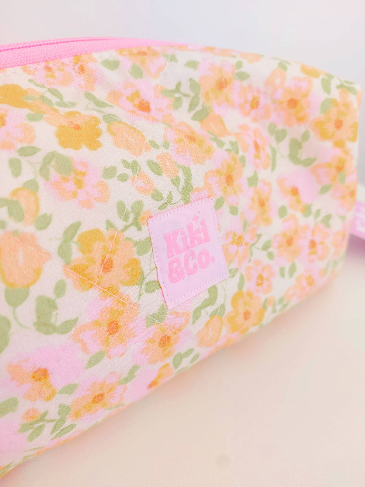Quilted Makeup Bag Camellia