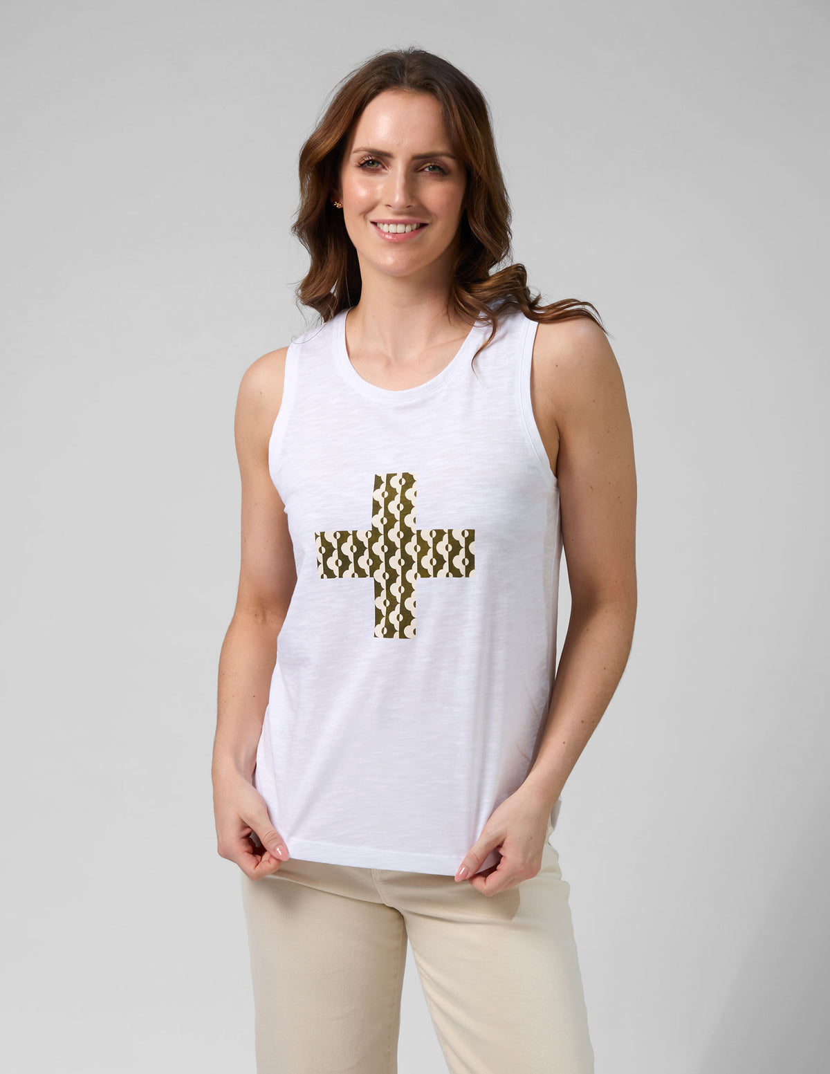 Everyday Tank White Fez Cross