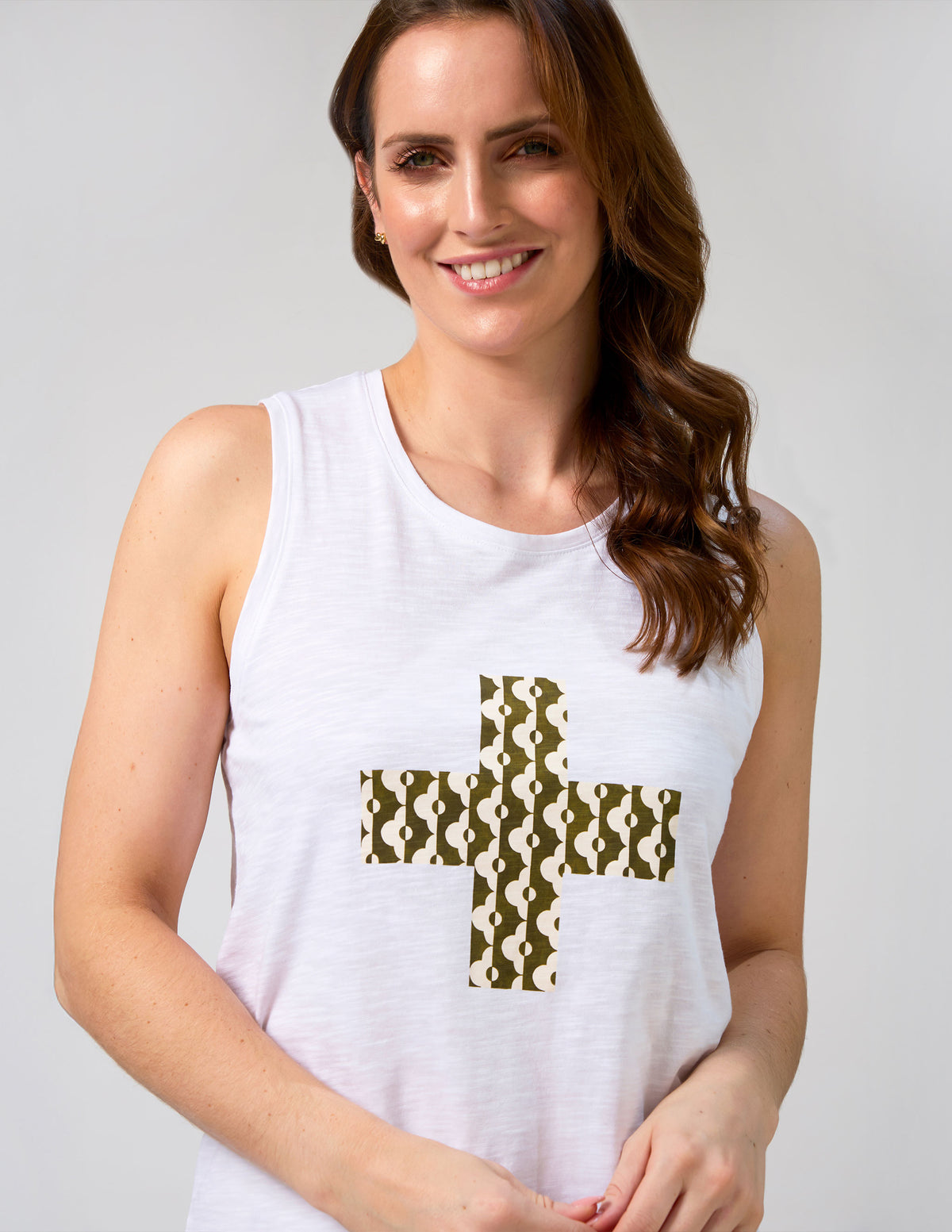 Everyday Tank White Fez Cross