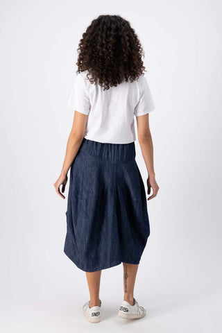 Milwaukee Classic Skirt Dark Wash In Denim - PREORDER DELIVERY END MARCH