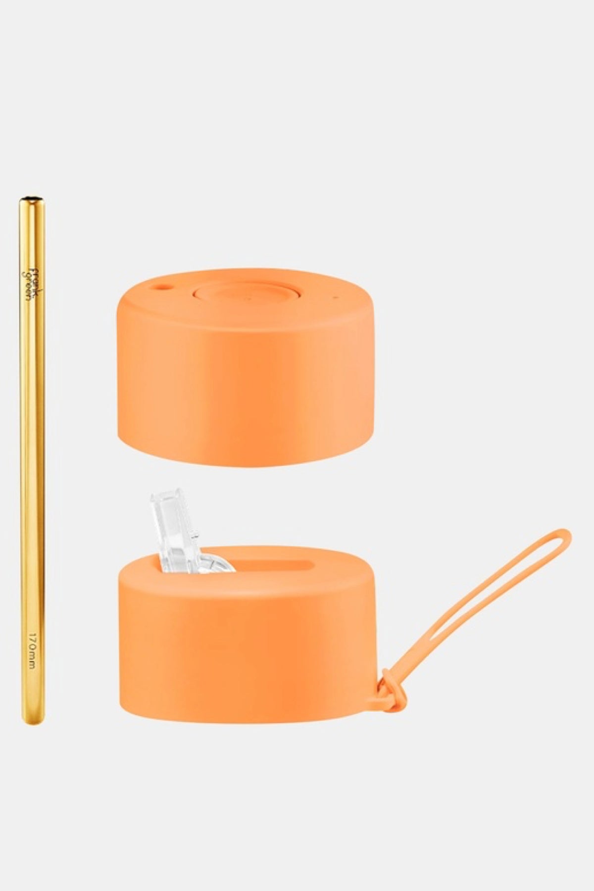 Duo Pack Lid with Straw Neon Orange
