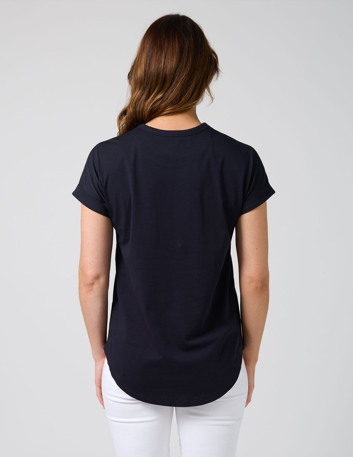 Soho Cuff Tee Deep Navy Leopard Cross