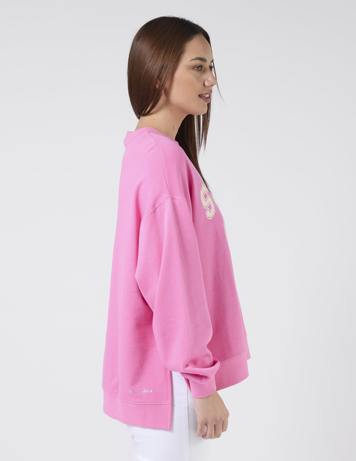 Bright Pink College Harvard Sunday Sweater