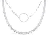 Herringbone & Link Chain Necklace