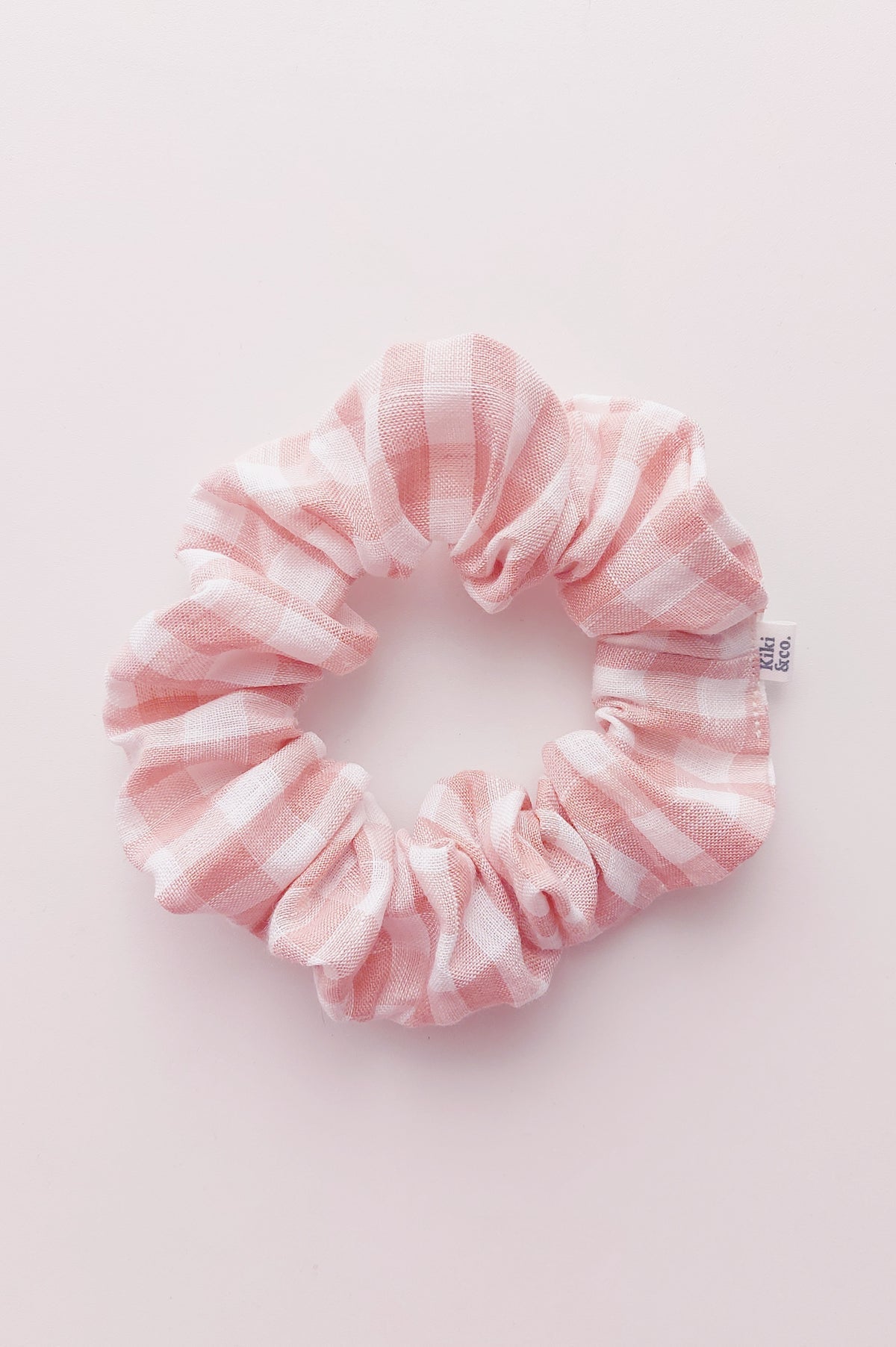 Blush Gingham Scrunchie