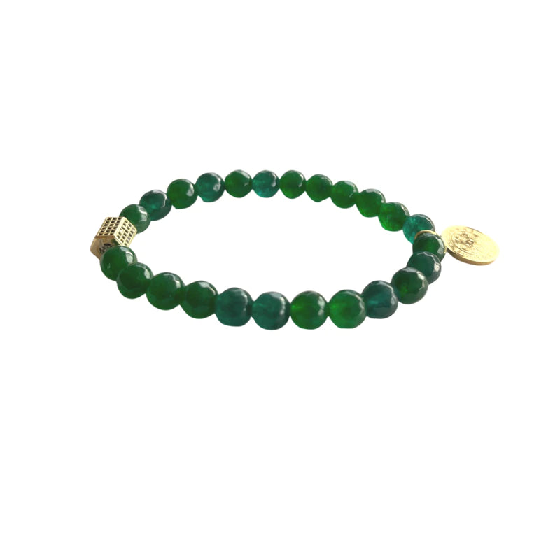 Luxe Emerald Beaded Bracelet Set
