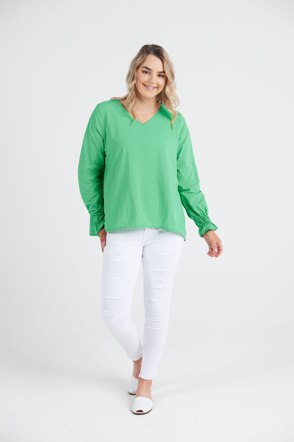 Grace Top Green Apple