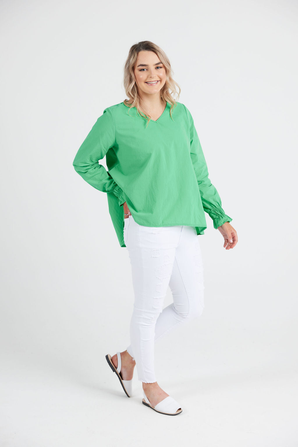 Grace Top Green Apple