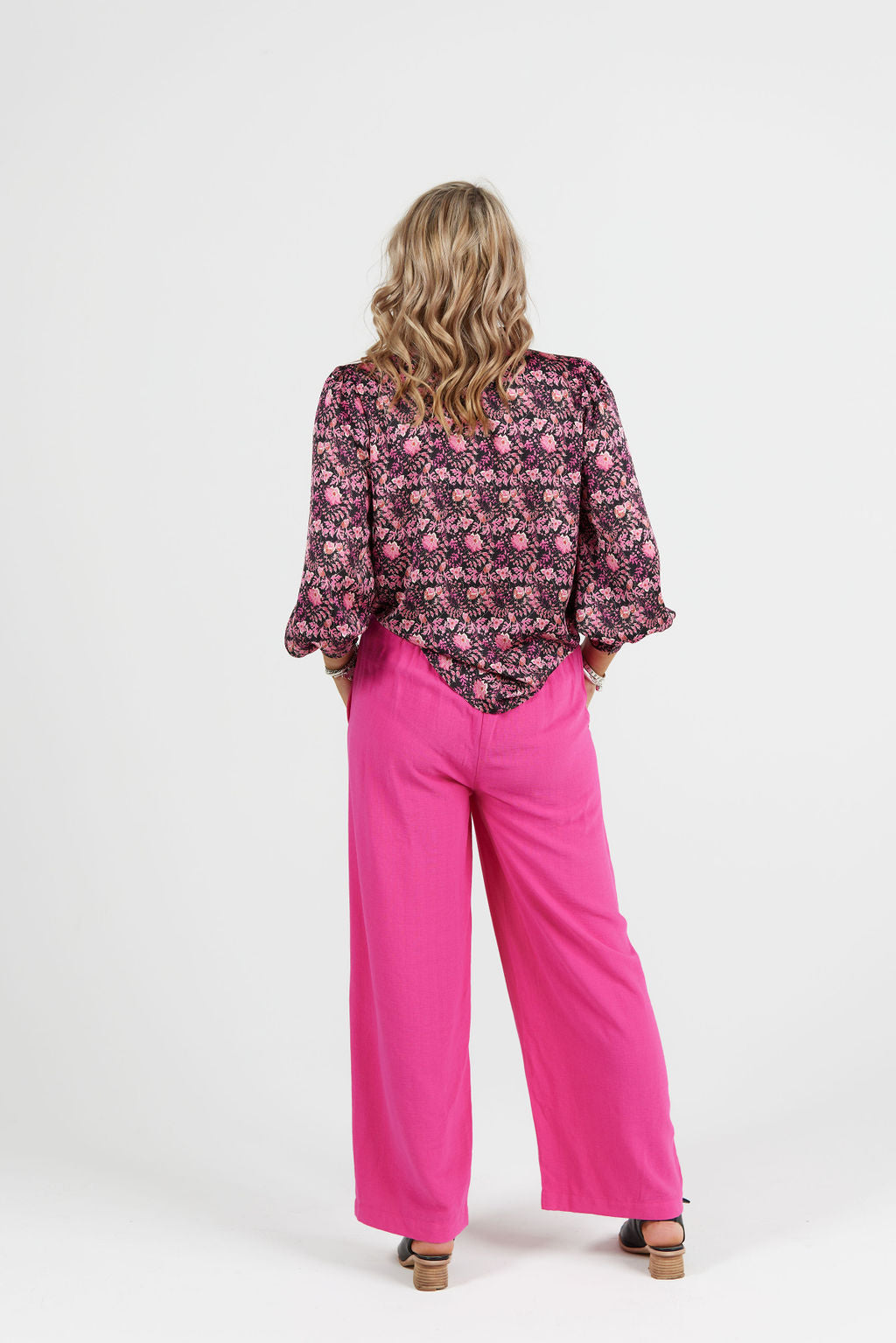 Essential Wide Leg Pant Hot Pink - EXCLUSIVE TO MINT