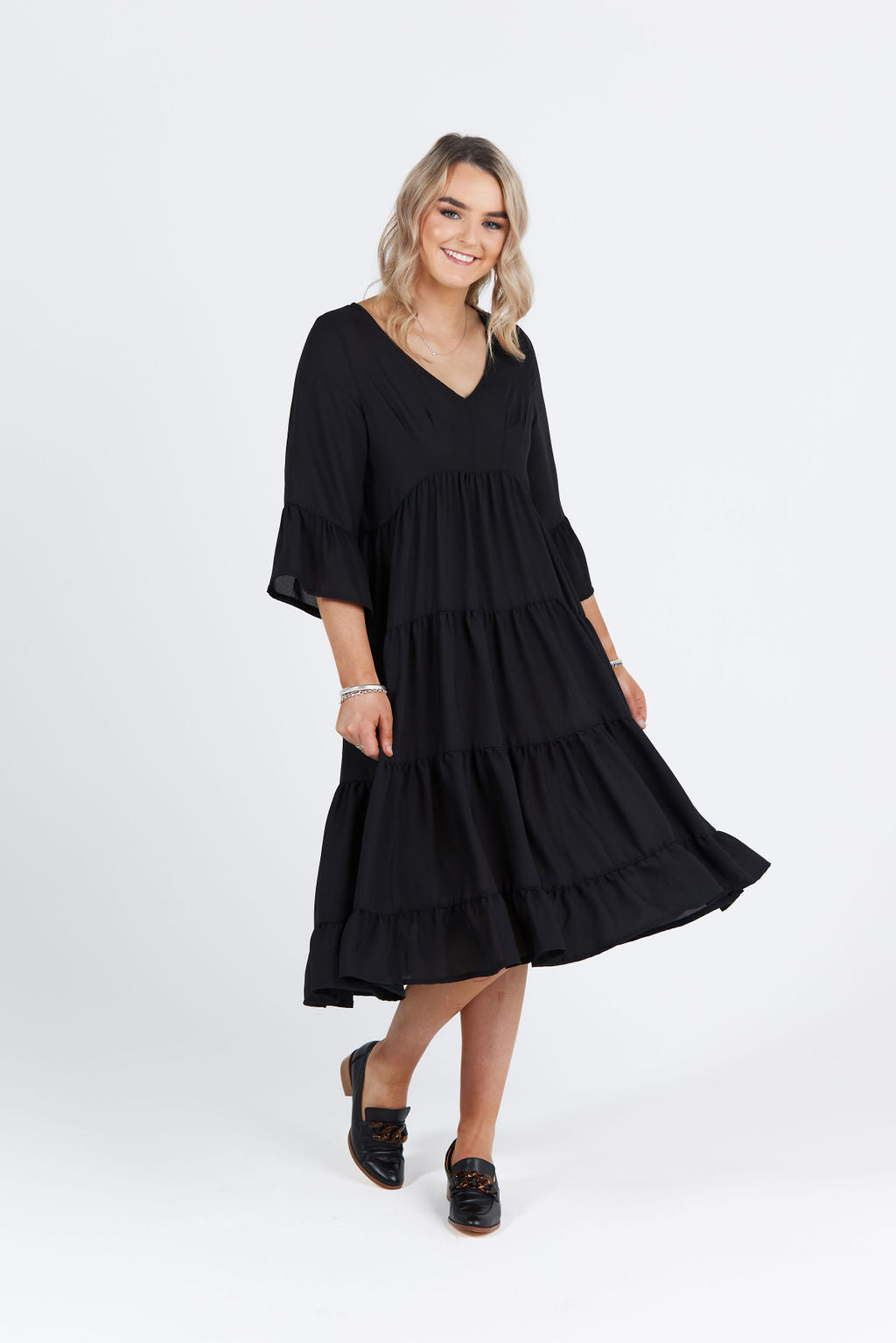 Fleur Dress Midnight Black