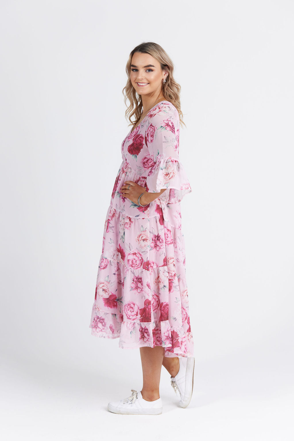 Fleur Dress Pink Peony Print