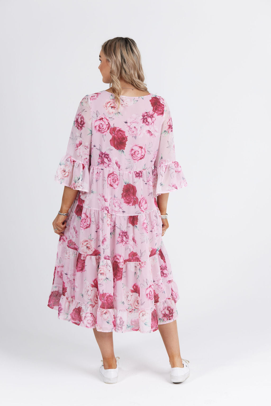 Fleur Dress Pink Peony Print