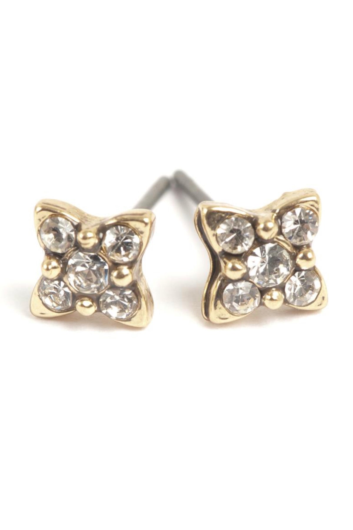 Charming Coin Stud Earrings Gold Plated