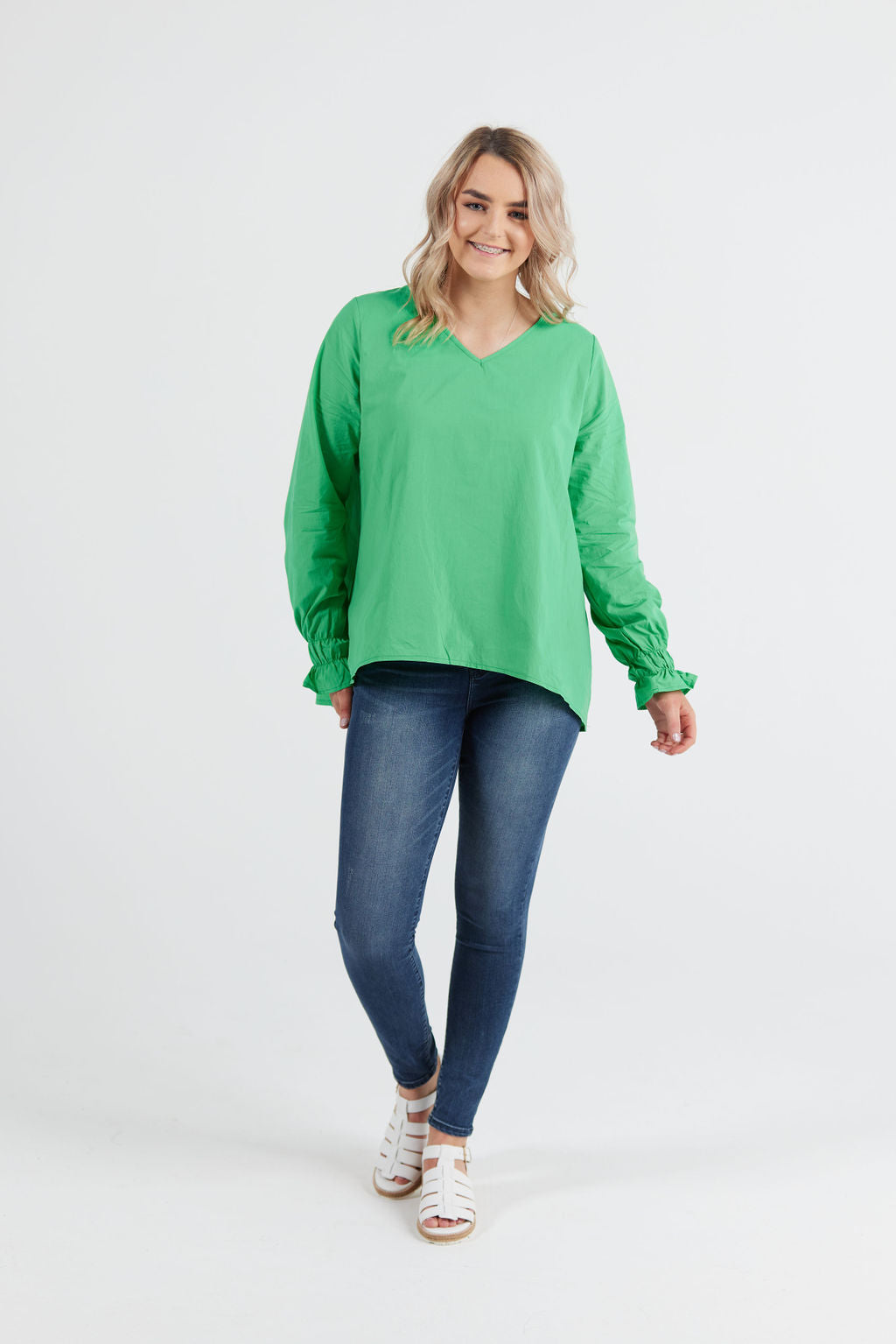 Grace Top Green Apple