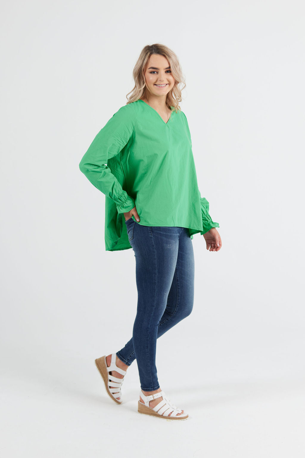 Grace Top Green Apple