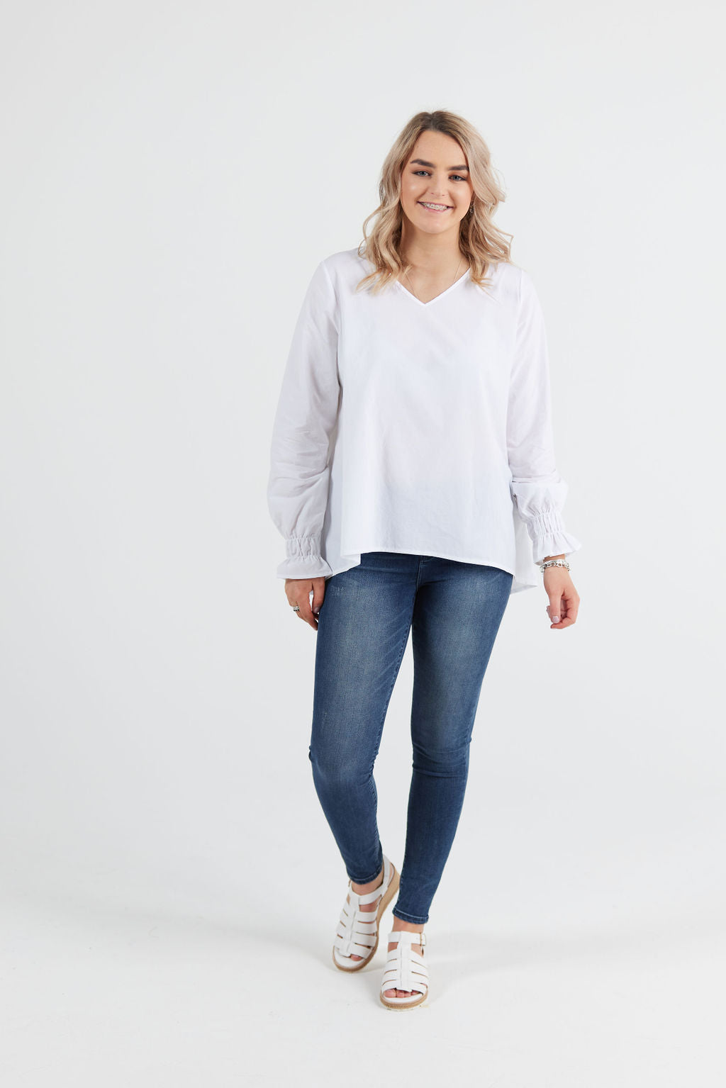 Grace Top White Cotton