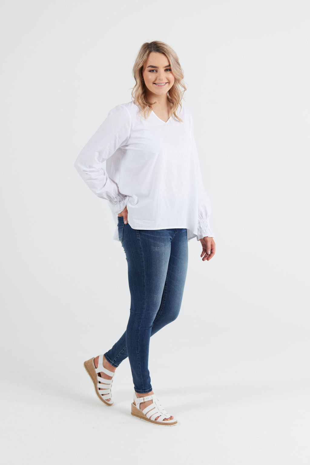 Grace Top White Cotton