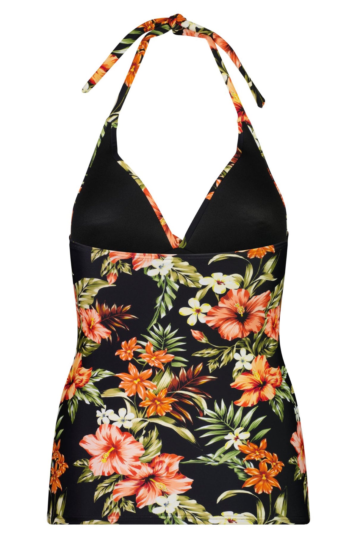 Wrap Tri Tankini Black Floral