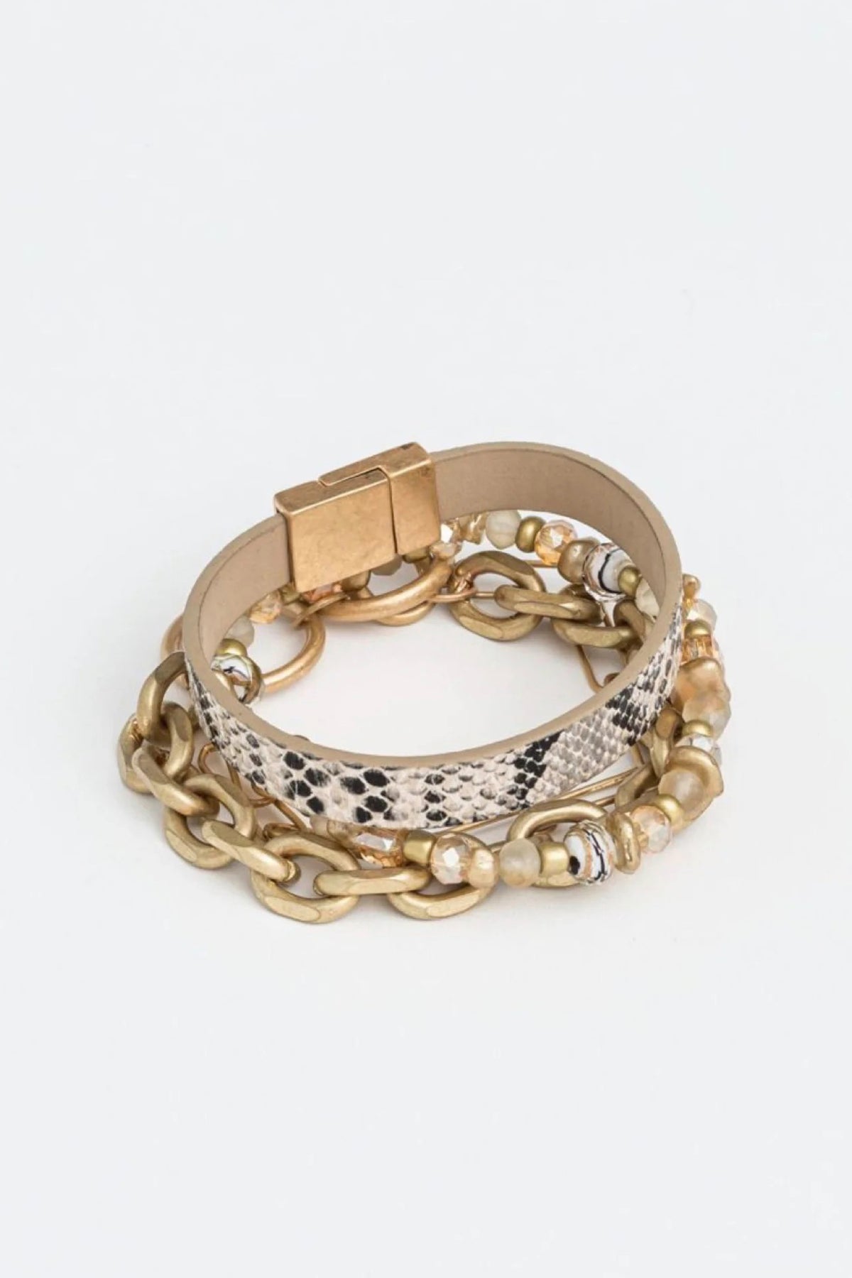 Snake/Gold Chains Bracelets - Set 3